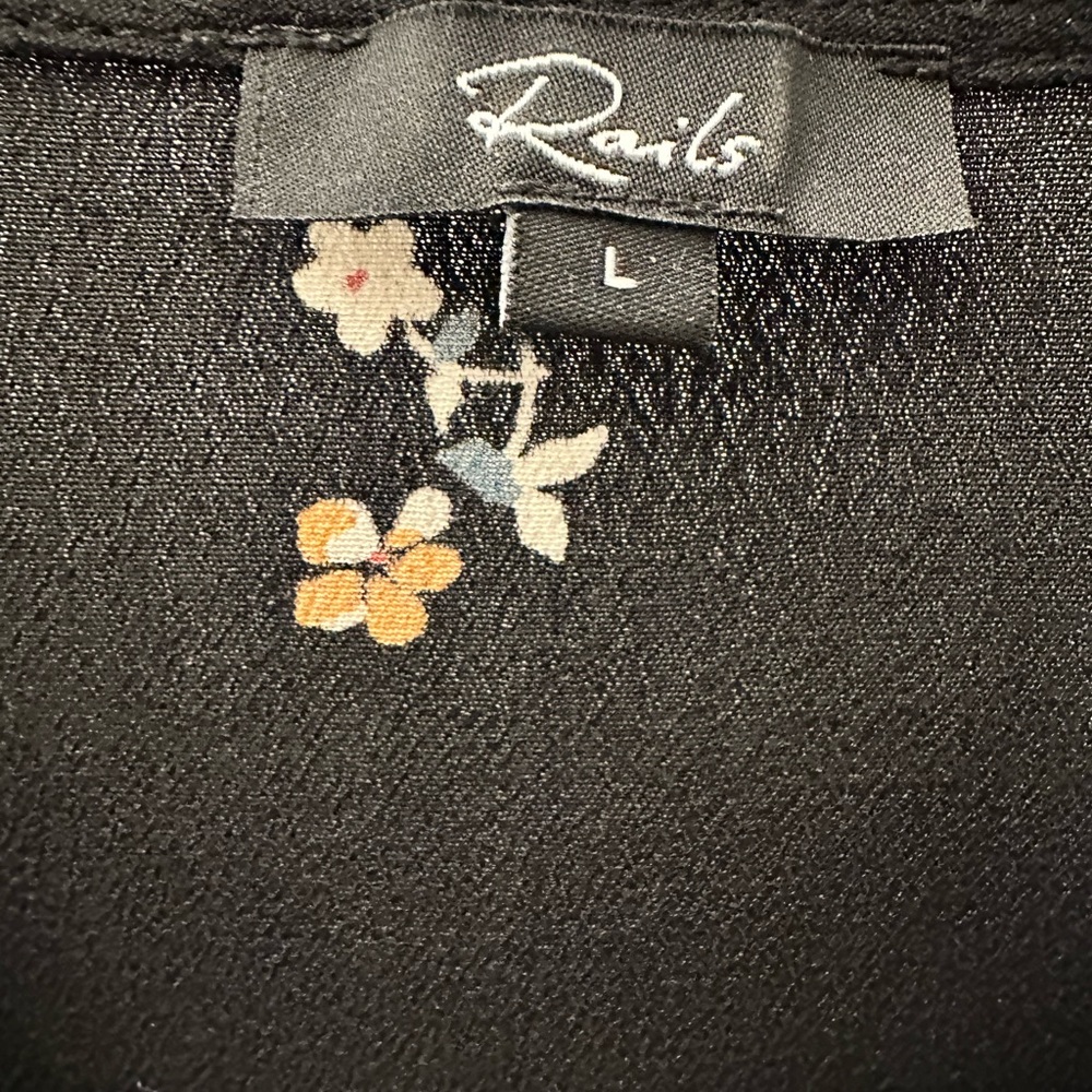 Rails Simone Floral Wrap Blouse Size Large - image 5